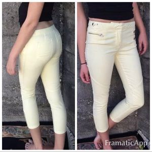 .NWT Monika Chiang butter yellow jeans bxmc